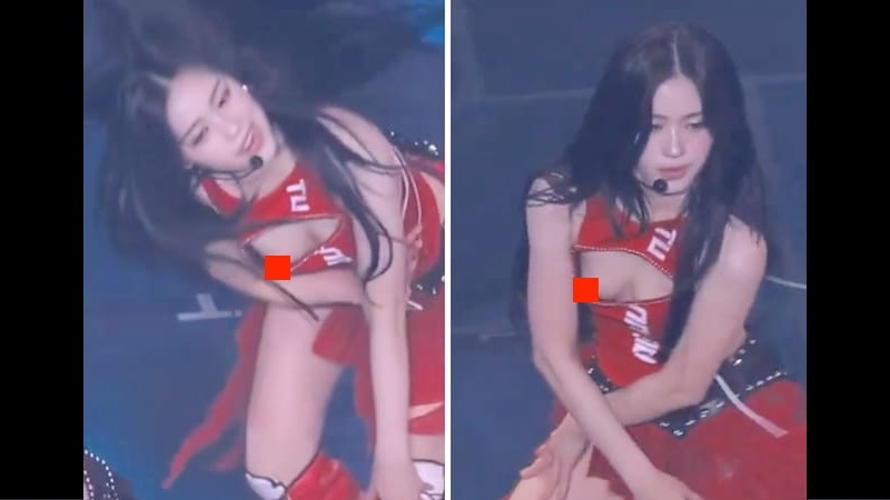 衣装スタッフ狙ってただろwww 超有名アイドルがピンク乳首をポロリする瞬間www