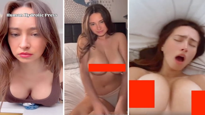 【セッ●ス動画あり】 世界中でバズった「お●ぱいプレス女」、脱いだら物凄くエ□かったwww
