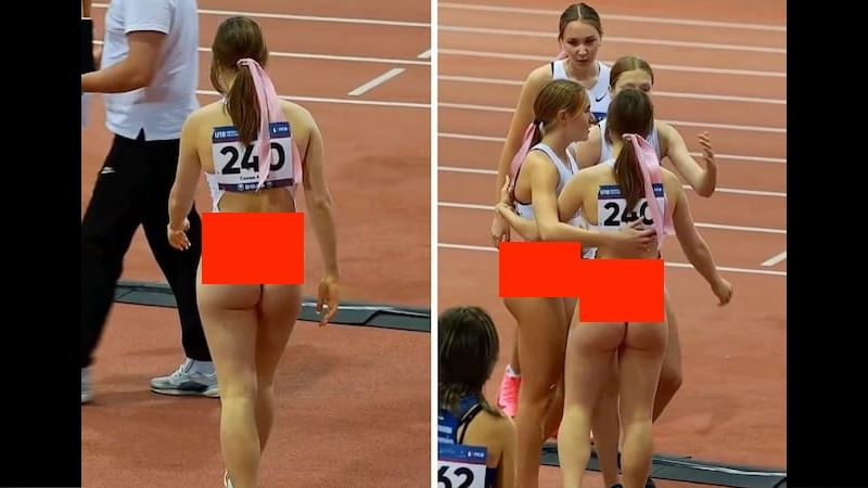 【動画】 ロシアの女子陸上選手、目のやり場に困る、さすがにアウトだろと話題に…