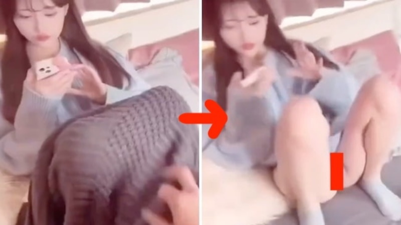 こういう油断してたJDがエ□いイタズラされる3秒動画、最高すぎるｗｗｗ